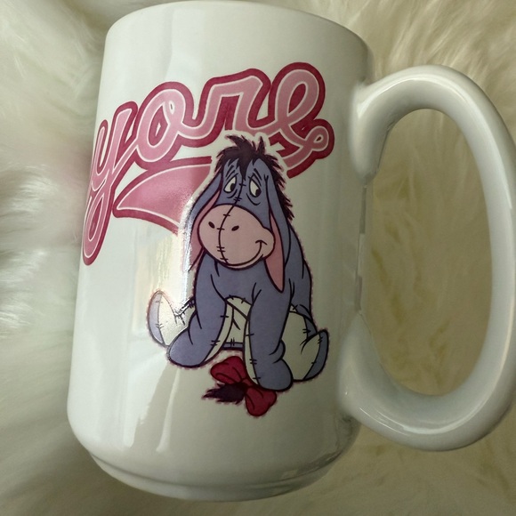 NWT Disney Store Eeyore pink & white mug - Picture 1 of 4